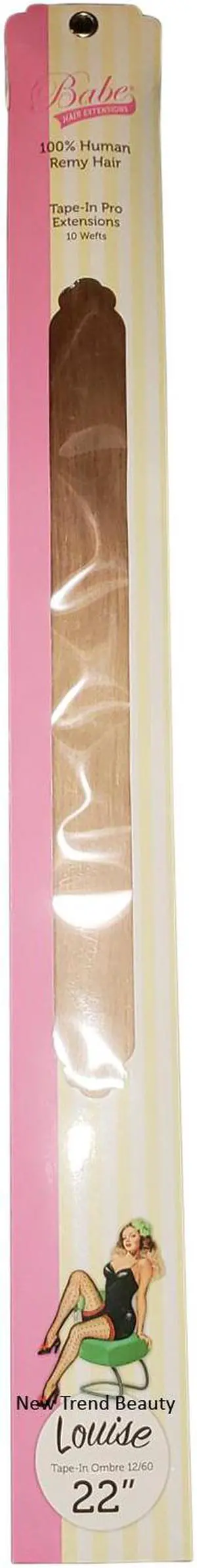 Babe Tape-In Pro Extensions 22 Inch Louise #Ombre 12-60 10 Wefts 100% Human Remy Hair