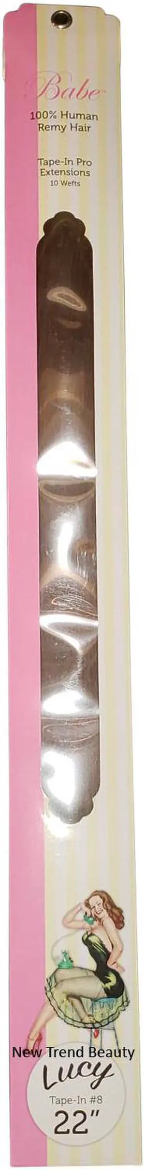 Babe Tape-In Pro Extensions 22 Inch Lucy #8 10 Wefts 100% Human Remy Hair