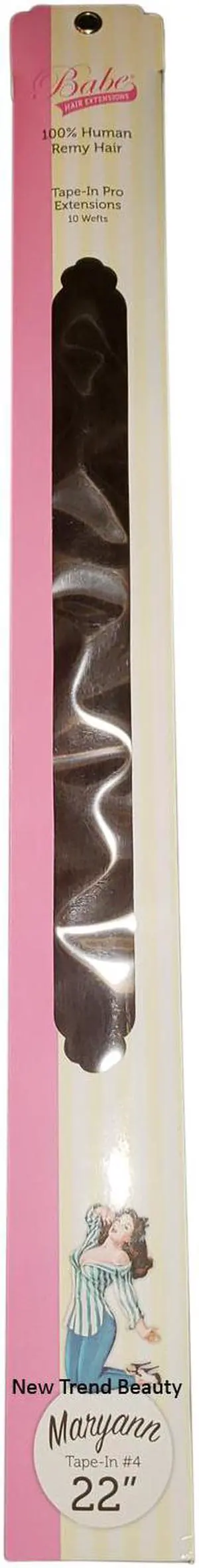 Babe Tape-In Pro Extensions 22 Inch Maryann #4 10 Wefts 100% Human Remy Hair