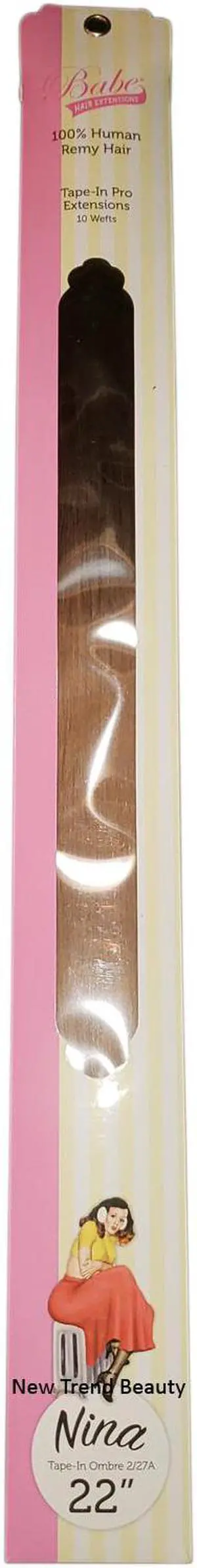 Babe Tape-In Pro Extensions 22 Inch Nina #Ombre 2-27A 10 Wefts 100% Human Remy Hair
