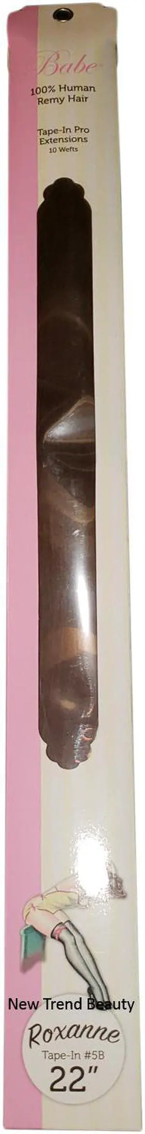 Babe Tape-In Pro Extensions 22 Inch Roxanne #5B 10 Wefts 100% Human Remy Hair