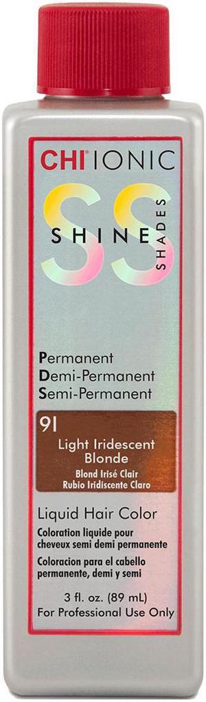 Farouk CHI Ionic Shine Shades 9I Light Iridescent Blonde Permanent Demi-Permanent Semi-Permanent Hair Color 3oz 90ml