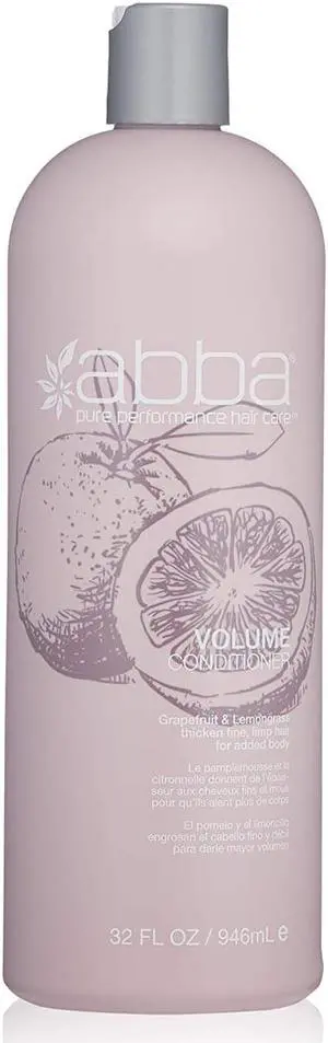 Abba Volume Conditioner Thicken Fine Limp Hair For Added Body 32oz 946ml