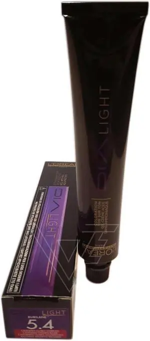 Loreal Professionnel Paris Dia Light 5.4 Light Copper Brown Demi-Permanent Acidic Gel-Creme Colorant No Ammonia European=5.4/5C 1.7oz 50ml