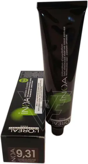 Loreal Professionnel Paris Inoa ( 9.31 Very Light Golden Ash Blonde ODS2 Ammonia-Free Permanent Haircolor 2oz 60g