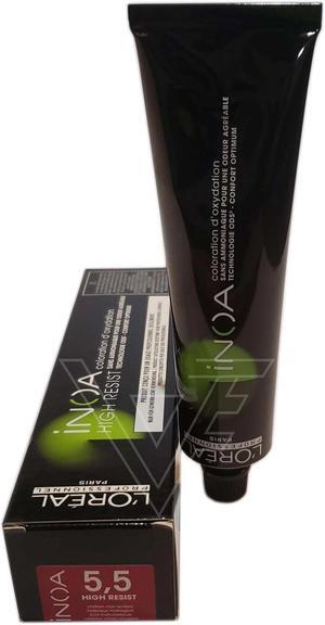 Loreal Professionnel Paris Inoa 5.5 Light Mahogany Brown ODS2 Ammonia-Free Permanent Haircolor European=5.5/5Rv 2oz 60g
