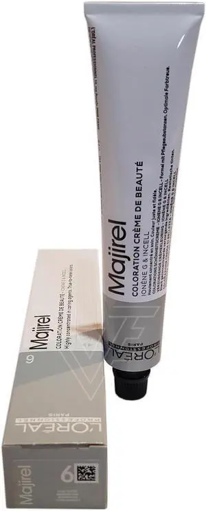 Loreal Professionnel Paris Majirel 6 Dark Blonde Permanent Hair Color Ionene G Incell European=6/6N 1.7oz 50ml