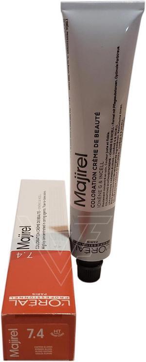 Loreal Professionnel Paris Majirel 7.4 Copper Blonde Permanent Hair Color Ionene G Incell European=7.4/7C 1.7oz 50ml