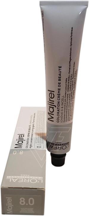 Loreal Professionnel Paris Majirel 8.0 Deep Natural Light Blonde Ionene G Incell Permanent Hair Color European=8.0/8NN 1.7oz 50ml