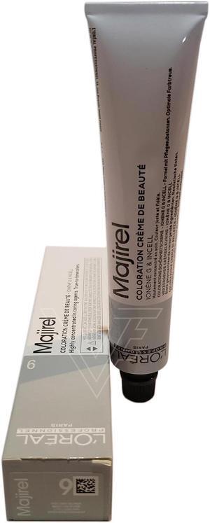 Loreal Professionnel Paris Majirel 9 Very Light Natural Blonde Permanent Hair Color Ionene G Incell European=9/9N 1.7oz 50ml