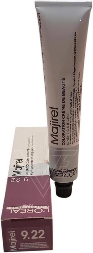 Loreal Professionnel Paris Majirel 9.22 Lightest Extra Violet Blonde Ionene G Incell Permanent Hair Color European=9.22/9VV 1.7oz 50ml