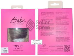 Babe Tape-In 18 Inch Straight Crystal Balayage #5B-27A/12/600/613 Hair Extensions 10 Wefts