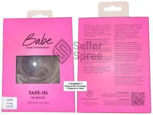 Babe Tape-In 18 Inch Straight Lacey Balayage #8-8/12/600 Hair Extensions 10 Wefts