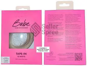 Babe Tape-In 22 Inch Straight Crystal Balayage #5B-27A/12/600/613 Hair Extensions 10 Wefts