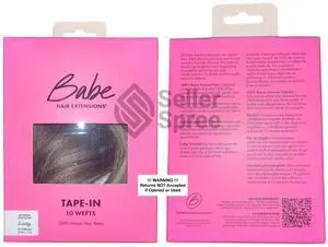 Babe Tape-In 22 Inch Straight Lacey Balayage #8-8/12/600 Hair Extensions 10 Wefts