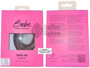 Babe Tape-In 22 Inch Straight Lizzie Balayage #6-6/30/10 Hair Extensions 10 Wefts