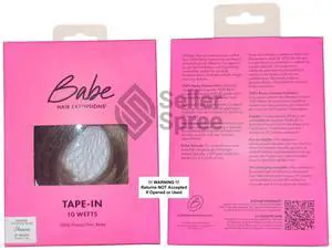 Babe Tape-In 22 Inch Straight Shauna Balayage #2-4/6/27A/12/613 Hair Extensions 10 Wefts