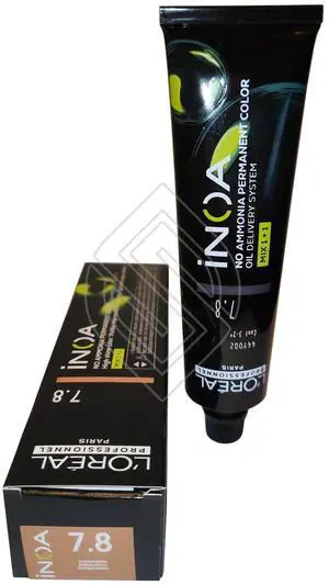 Loreal Professionnel Paris Inoa #7.8 Mocha Blonde No Ammonia Permanent Hair Color Euro=7.8/7M 2oz 60g Loreal Professionnel Paris Inoa #7.8 Mocha Blonde No Ammonia Permanent Hair Color Euro=7.8/7M 2oz 60g