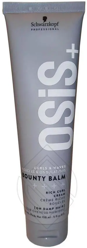 Schwarzkopf Osis+ Curls and Waves Bounty Balm Rich Curl Cream On Damp Hair 5oz 150ml Schwarzkopf Osis+ Curls and Waves Bounty Balm Rich Curl Cream On Damp Hair 5oz 150ml