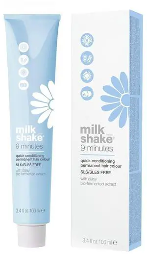 Milk Shake 9 Minutes 4.0/4NN Intense Medium Brown No SLS/SLES Quick Conditioning Permanent Hair Color 3.4oz 100ml