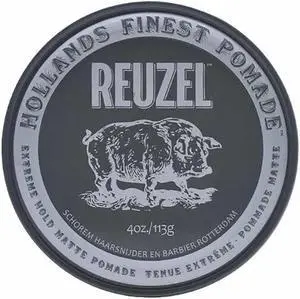 Reuzel Holands Finest Extreme Hold Matte Pomade Gray Tin 4 Ounce