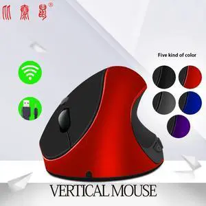 1600DPI Wireless Vertical Mouse USB 2.0 Ergonomics Gaming Mice with Built in Battery For Laptop Desktop Computer