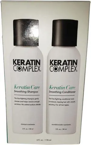 Keratin Complex Keratin Care Smoothing Shampoo Conditioner Frizz-Fighting Gentle2x3 Ounce 2x89 Gram