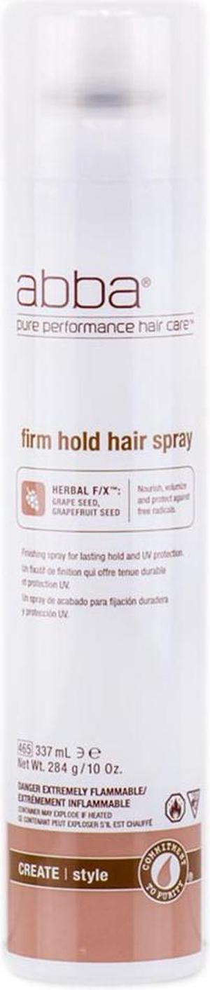 Abba FIRM HOLD HAIR SPRAY Finishing Spray For Lasting Hold And UV Protection 10oz