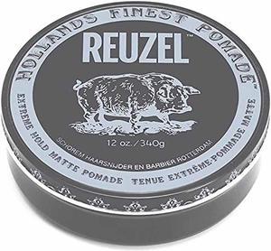 ZZRST Reuzel Holands Finest Extreme Hold Matte Pomade Gray Tin 12 Ounce