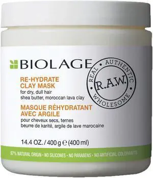 Matrix Biolage Raw Re-Hydrate Clay Mask  13.5 Ounce 400 Milliliters