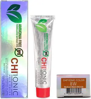ZZRST Farouk CHI Ionic Permanent Shine Color Medium Warm Blonde 8W 3 Ounce