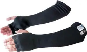 KEZZLED Kevlar Sleeves for Men and Women  4 Way Protection Long Arm Sleeve with Finger Opening - Best for Welding, Gardening, Anti-Bite, Heat and Cut Resistant