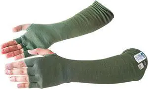 Kevlar® Cut/Scratch/Heat Resistant Designer Arm Sleeves with Finger Openings - Sage Green 18 inches by Kezzled