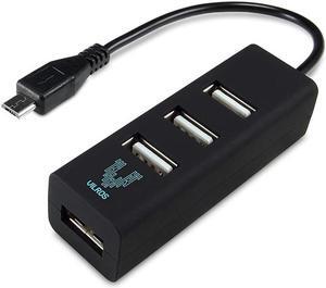 Vilros Micro USB to USB 4 Port OTG Hub-(Black)-Great for Pi Zero