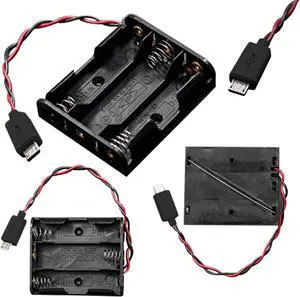 Vilros 3 AA Battery Holder With Micro USB Connector- Great For Raspberry Pi Pico