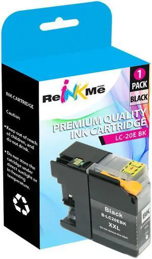 ReInkMe Compatible LC20EBK Black Ink Cartridge for Brother MFC-J5920DW