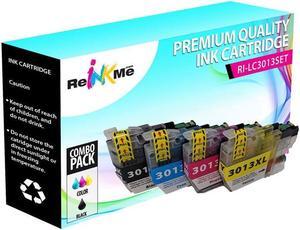 ReInkMe Compatible LC3013SET XL Black & Color Ink Cartridge 4Pack for Brother
