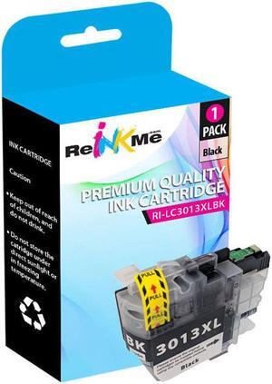 ReInkMe Compatible LC3013BK Black Ink Cartridge for Brother MFC-J491 MFC-J497DW