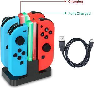 4 in 1 LED Charging Stand Dock Power Station for Nintendo Switch Joy-Con Controller