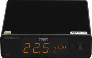 Topping E50 MQA DAC ES9068AS XMOS XU216 DSD512 PCM768kHz USB DAC USB/Coax/Opt Inputs RCA/TRS Outputs Decoder for Home Theater Game Music portable dac (Black)