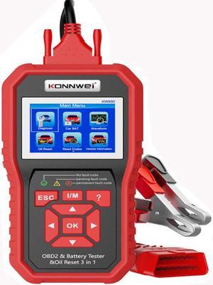 [Authorized Distributor] KONNWEI KW890 Oil Reset OBD2 Scanner Car Professional Car Battery Tester EOBD Engine Check Automotive Code Reader Diagnose Tool