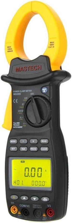 MASTECH MS2205 Digital Power Clamp Meter Three Phase Harmonic Tester with RS232 Interface MASTECH MS2205