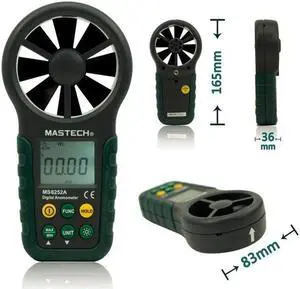 MASTECH MS6252A Handheld Digital Anemometer Wind Speed Meter Air Flow Tester  MASTECH MS6252A