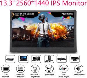 13 inch Monitor IPS 2560x1440 UHD 16:9 400cd/m2 1000:1 Game Display Dual HDMI Input for PC DVD PS3 PS4 Xbox One Xbox360 CCTV Camera Laptop