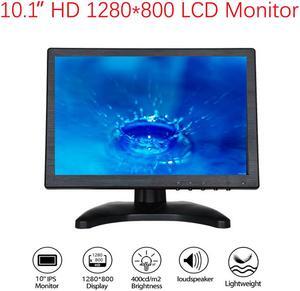 10 inch Monitor HD 1280x800 TFT 10.1 inch Display with Video Audio VGA AV BNC USB HDMI for CCTV Camera PC DVD Laptop