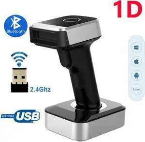 Symcode MJ1900 Bluetooth 2.4Ghz Wireless 1D Barcode Scanner Screen Mobile Payment 1D Bar Code Scanner