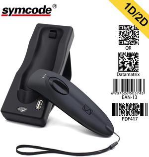 Symcode MJR40 Bluetooth 2.4Ghz Wireless 2D Barcode Scanner Screen Mobile Payment 2D 1D QR Bar Code Reader