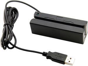 Deftun USB 3-Track Magnetic Stripe Credit Card Reader Magstripe Scanner Swipe