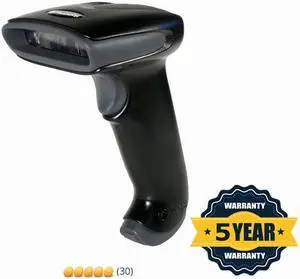 Honeywell Hyperion 1300g Wired Light Industrial Linear-imaging 1D Barcode Scanner, RS232/USB/KBW/IBM, USB Kit, Black - 1300G-2USB