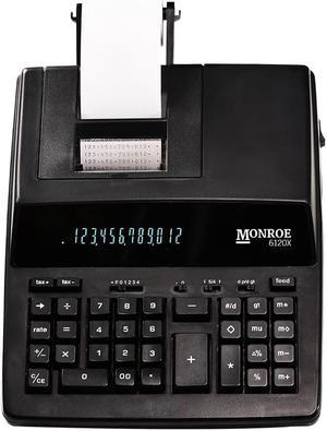 Monroe 6120X Black 12-Digit Entry-Level Accounting Desktop Printing Calculator